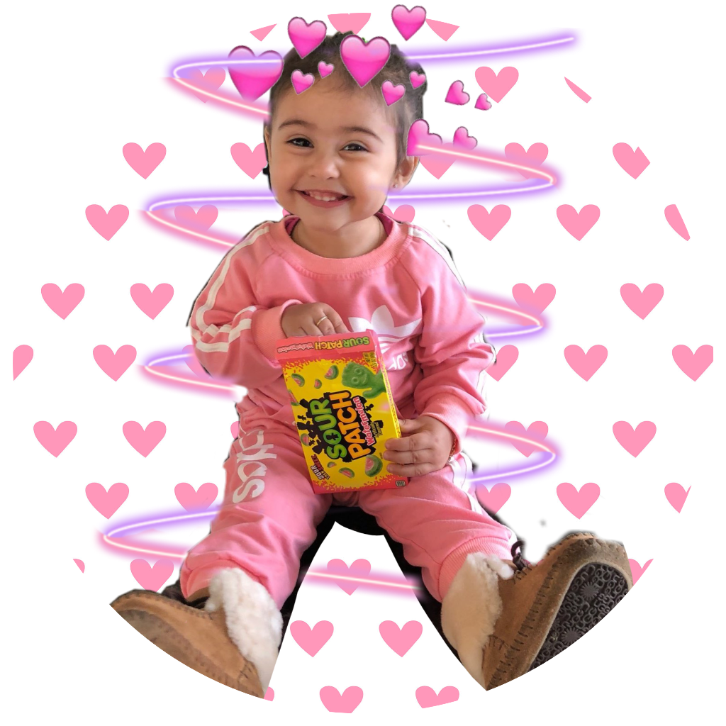 Happy Toddler With Snack PNG image