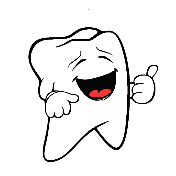 Happy Tooth Cartoon Giving Thumbs Up PNG image