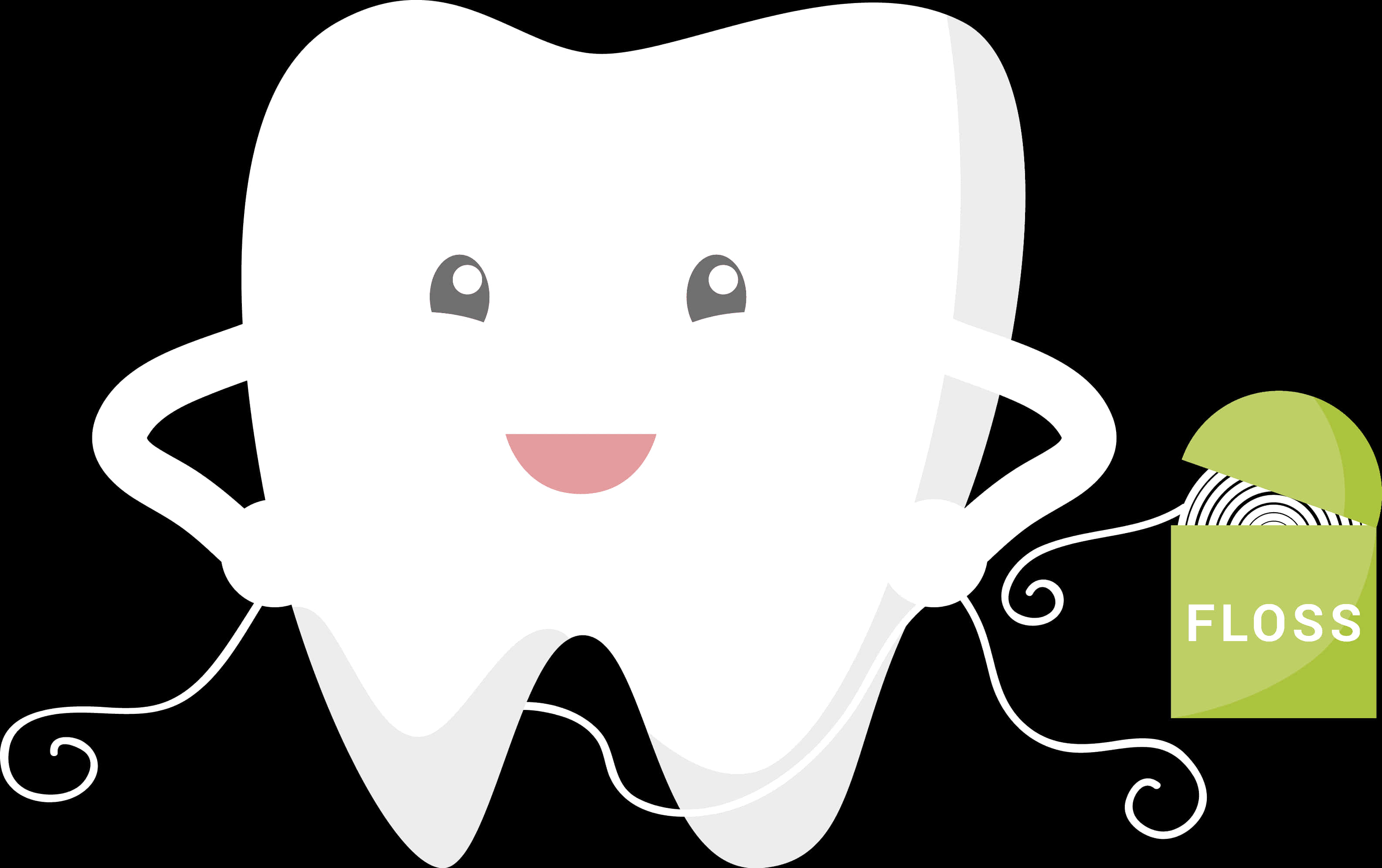 Happy Tooth With Floss.jpg PNG image