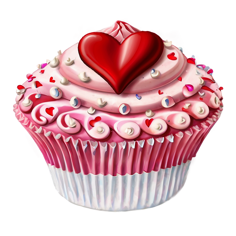 Happy Valentines Day Cupcake Png 05232024 PNG image