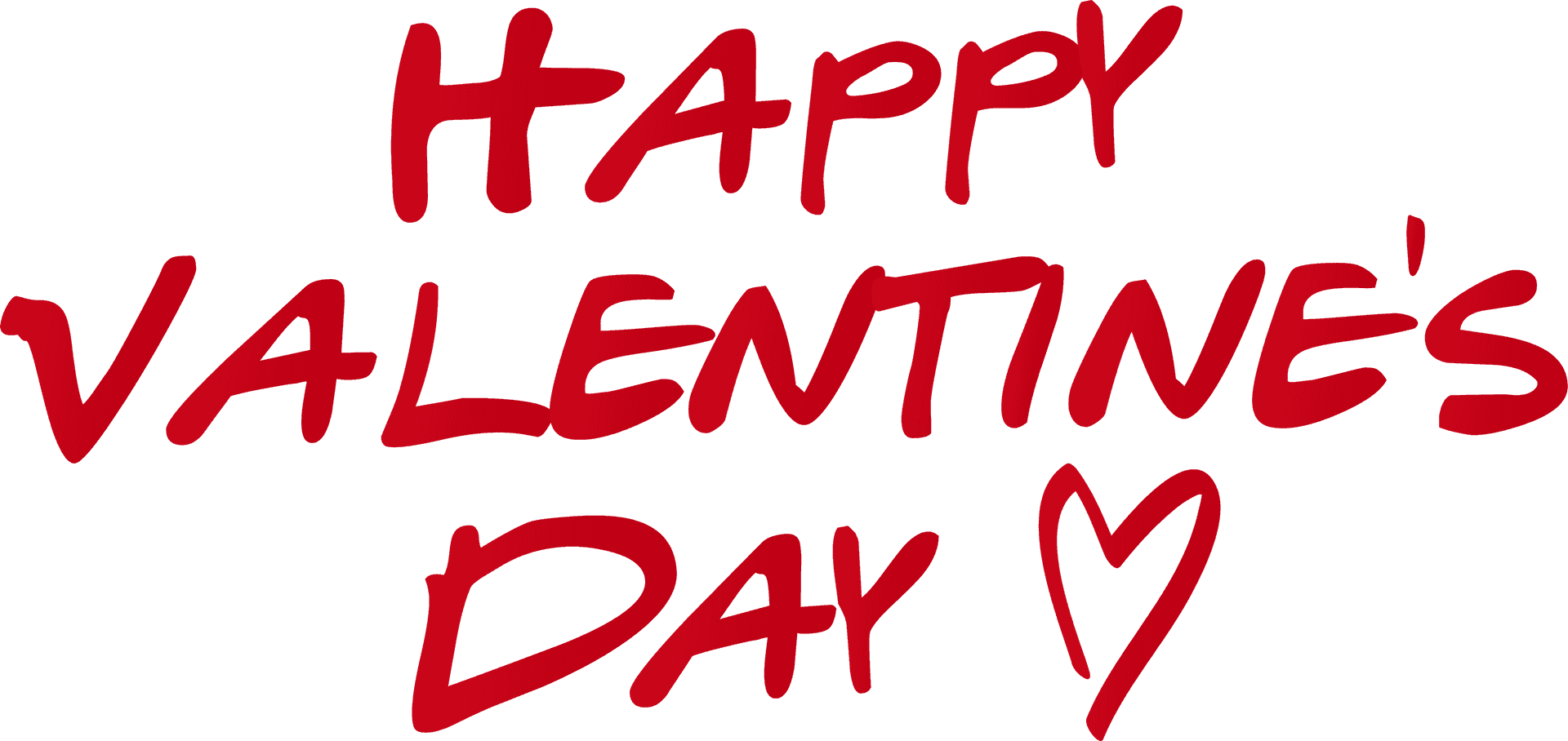 Happy Valentines Day Handwritten Message PNG image