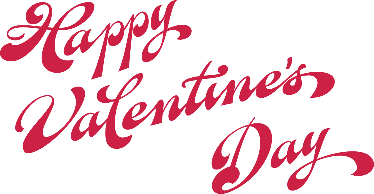 Happy Valentines Day Script Text PNG image