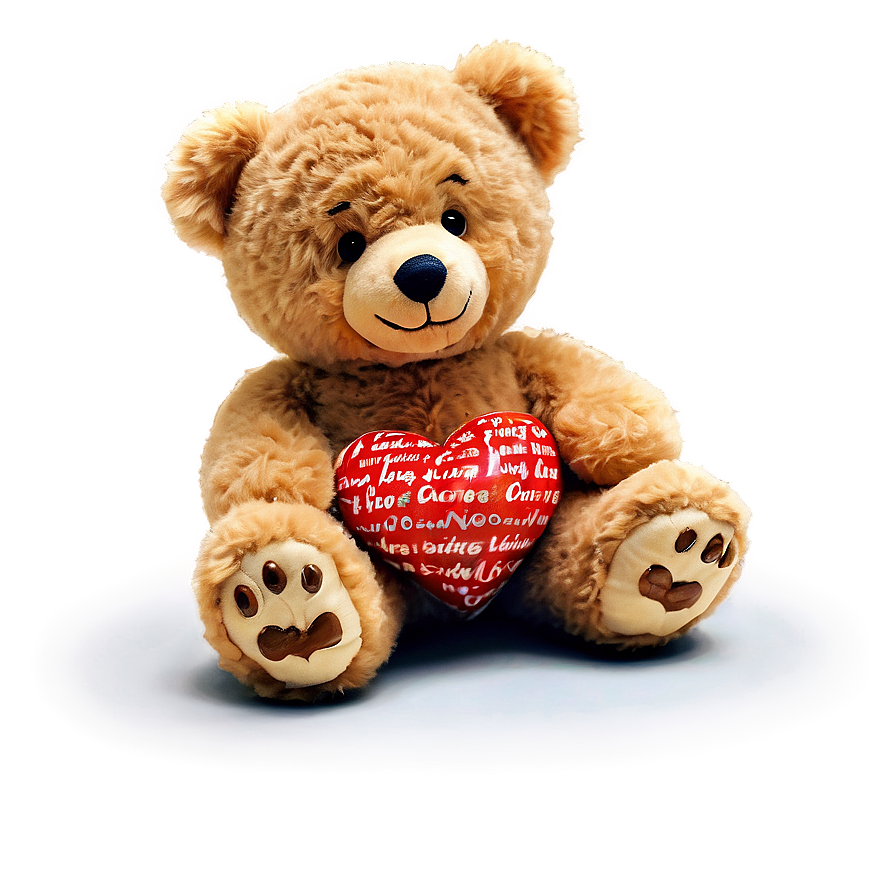 Happy Valentines Day Teddy Bear Png 05232024 PNG image