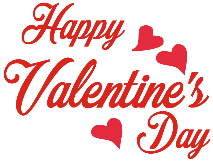 Happy Valentines Day Text Graphic PNG image