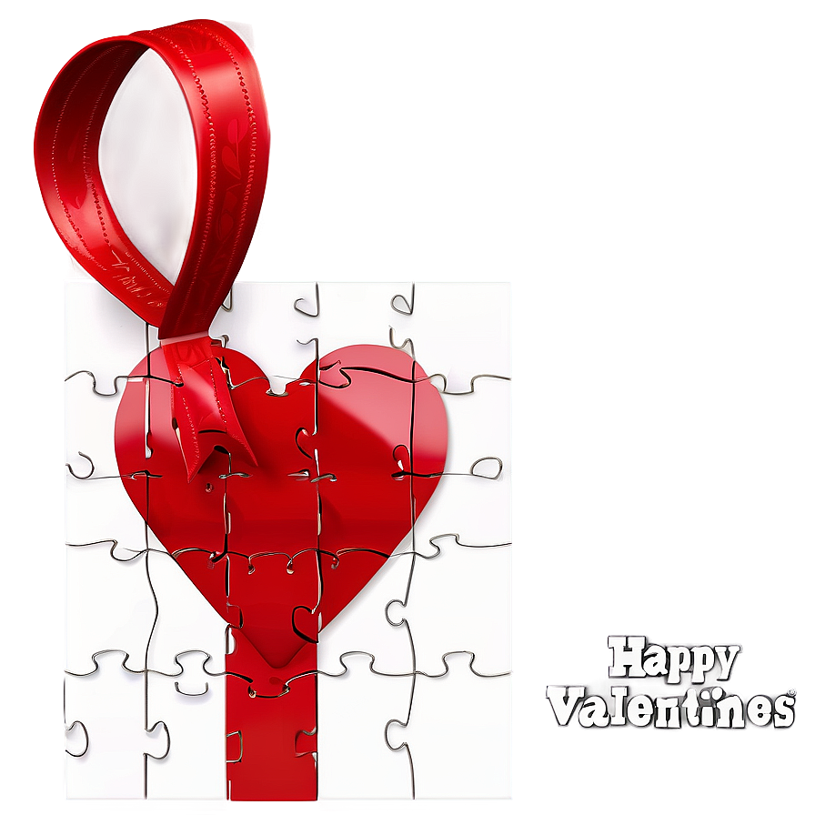 Happy Valentines Heart Puzzle Png 06262024 PNG image