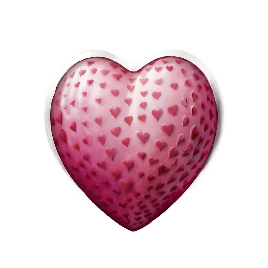 Happy Valentines Pink Heart Pattern Png 06262024 PNG image