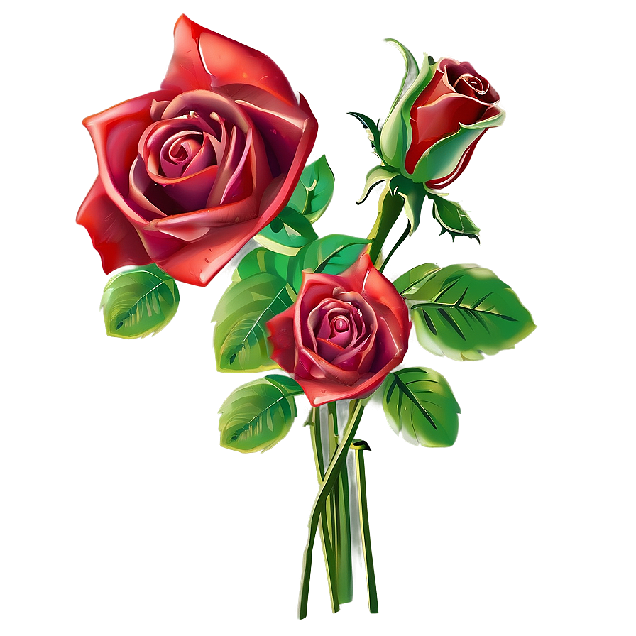 Happy Valentines Roses Bouquet Png 41 PNG image