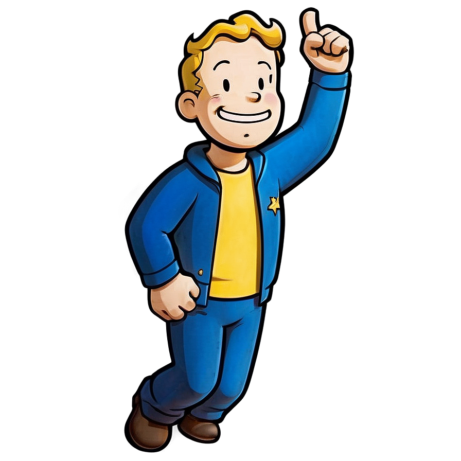 Happy Vault Boy Character Png 06202024 PNG image