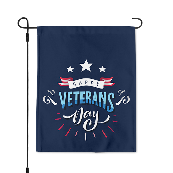 Happy Veterans Day Garden Flag PNG image