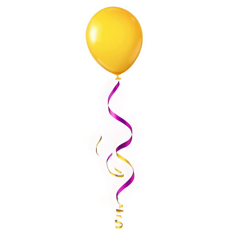 Happy Yellow Balloon Png Qvl34 PNG image