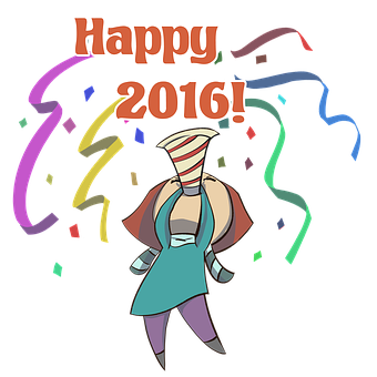 Happy2016 Celebration PNG image