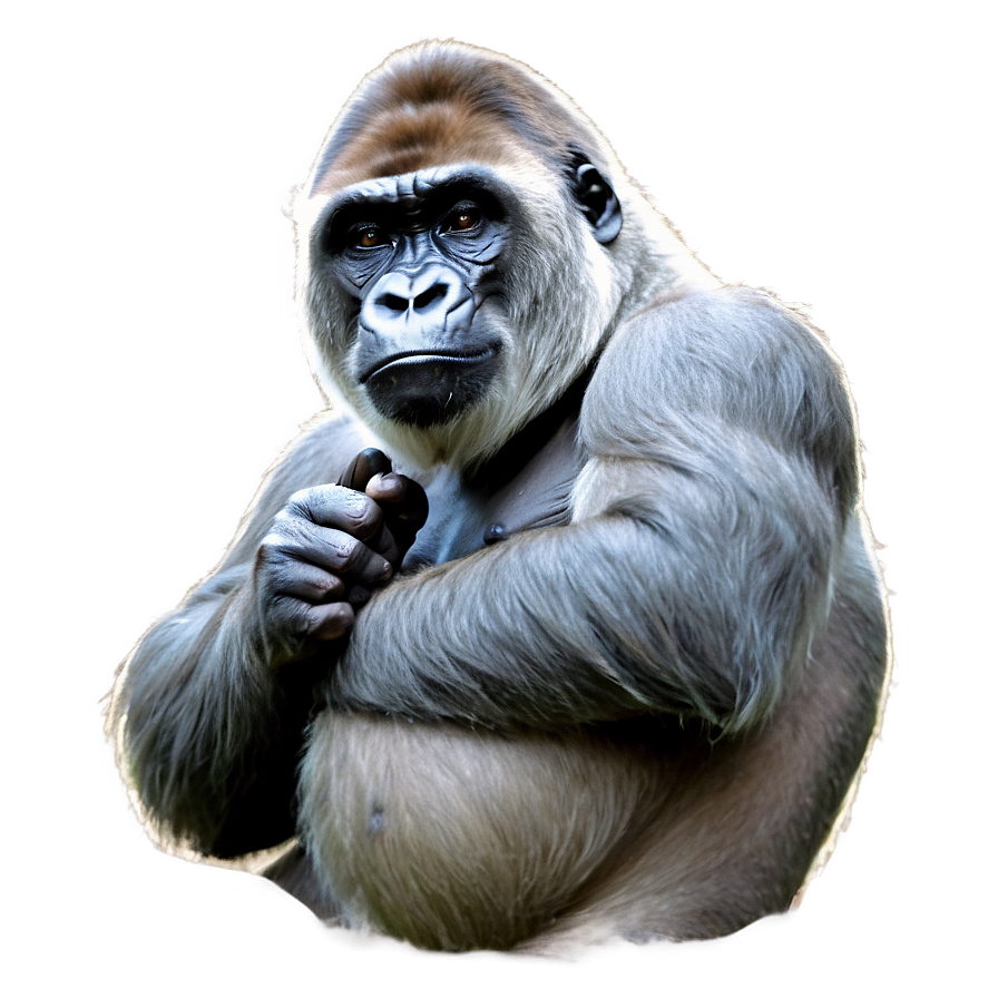 Harambe Peaceful Gorilla Png 06262024 PNG image