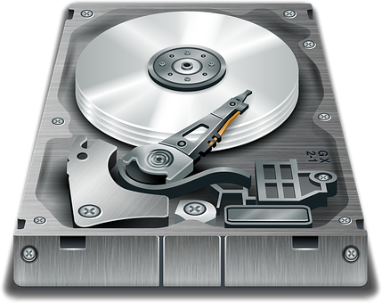 Hard Drive Internal Components Illustration PNG image