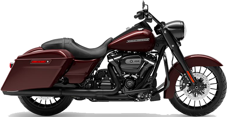 Harley Davidson Red Motorcycle Profile PNG image