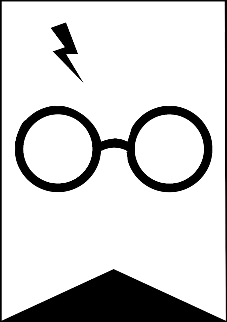 Harry Potter Iconic Glassesand Scar PNG image
