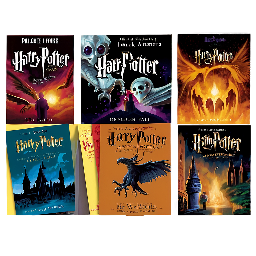 Harry Potter Paperback Editions Png 06272024 PNG image