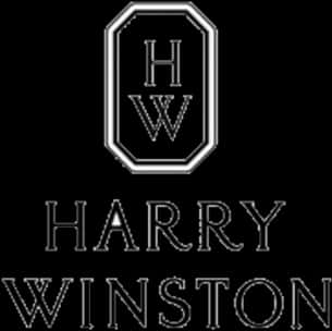 Harry Winston Logo Blackand White PNG image