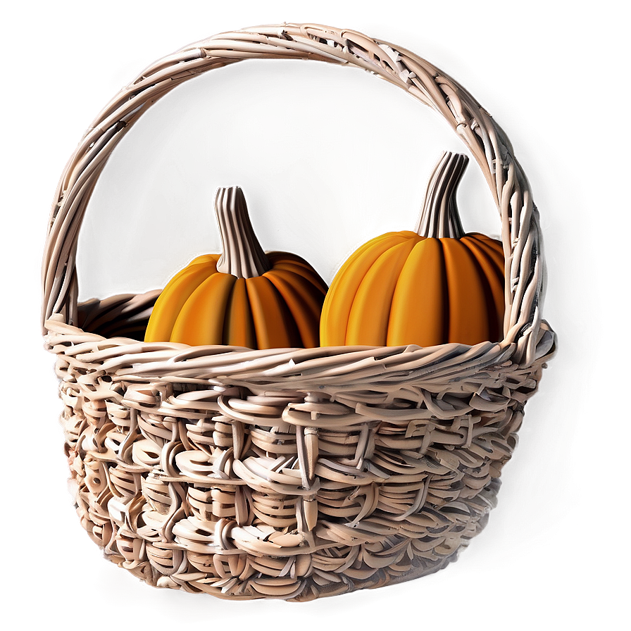 Harvest Pumpkin Basket Png Hpv17 PNG image