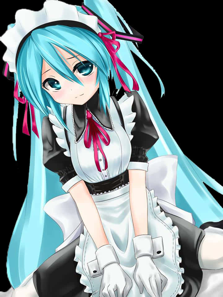 Hatsune Miku Maid Version PNG image