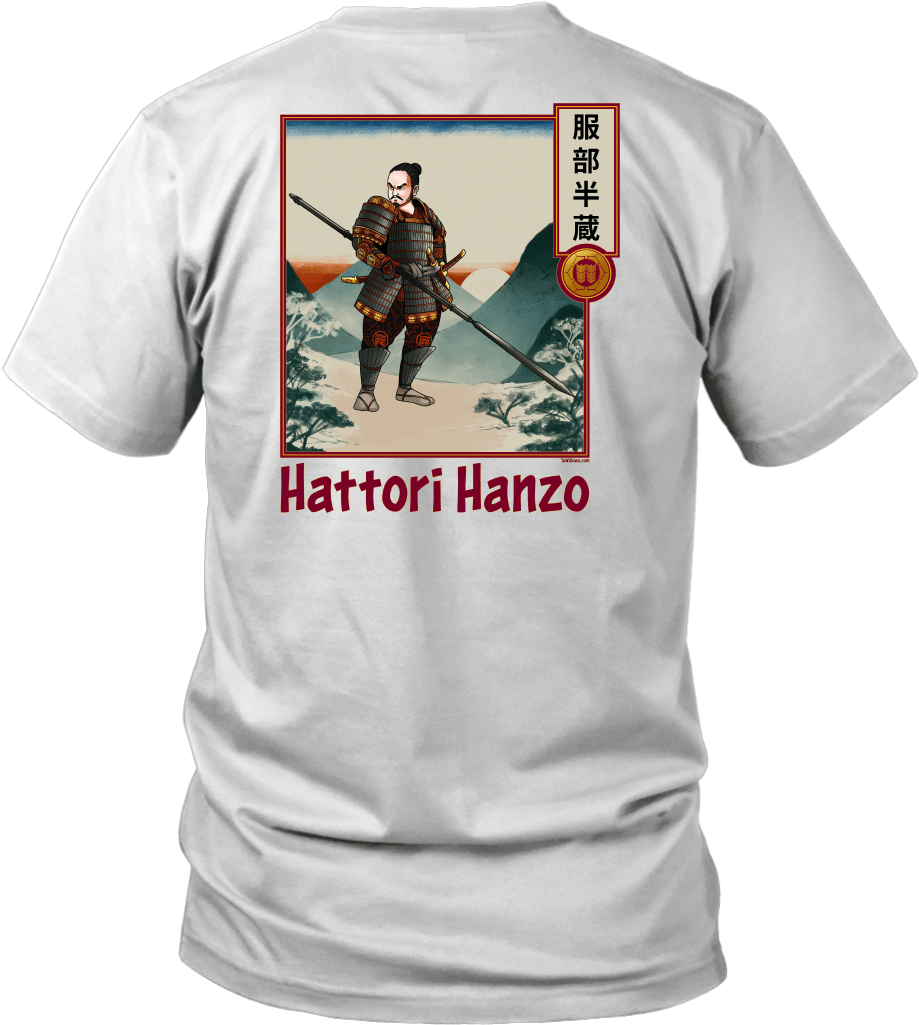 Hattori Hanzo Samurai T Shirt Design PNG image