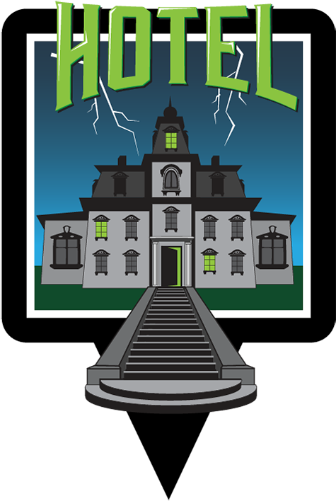 Haunted Hotel Illustration PNG image