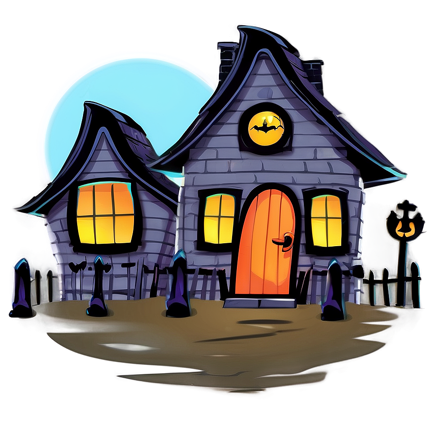 Haunted House Halloween Cartoon Png 66 PNG image