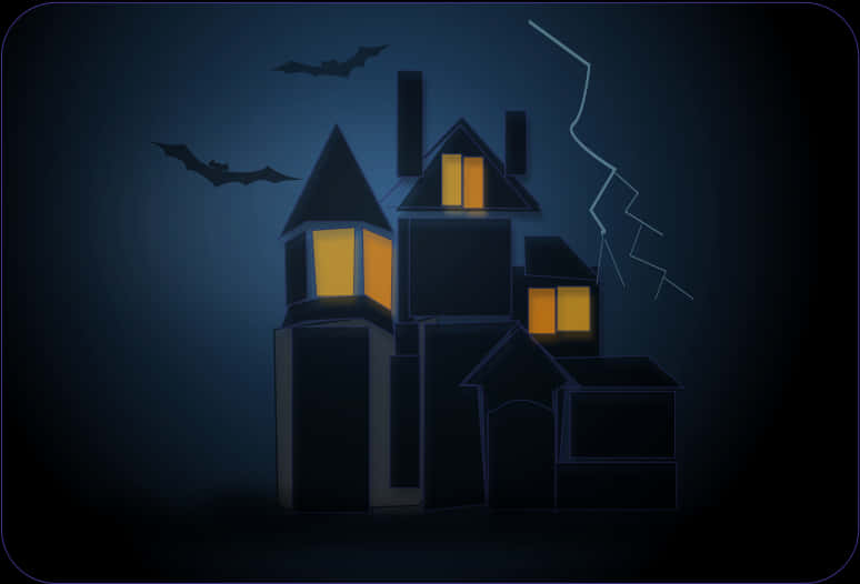 Haunted House Illustration PNG image