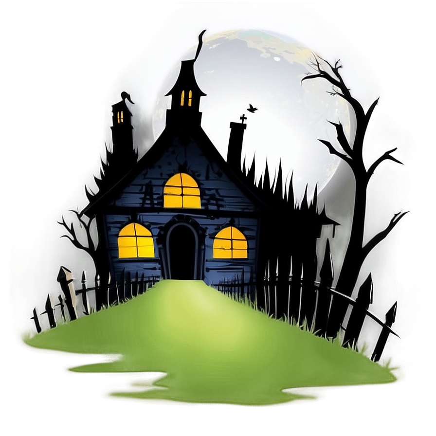 Haunted House Silhouette Png 05062024 PNG image