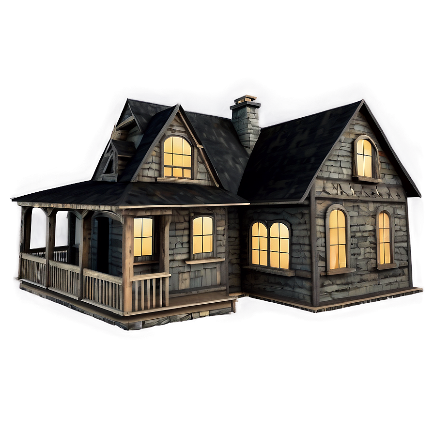 Haunted House With Bats Png 05242024 PNG image