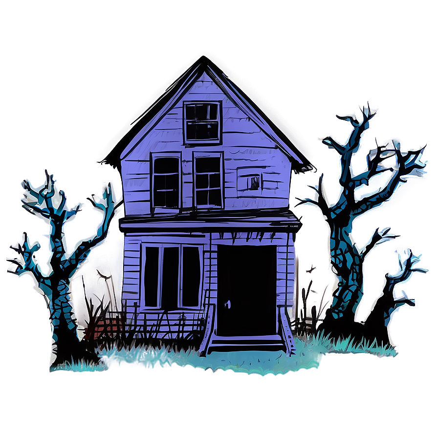 Haunted House With Zombies Png Pco82 PNG image