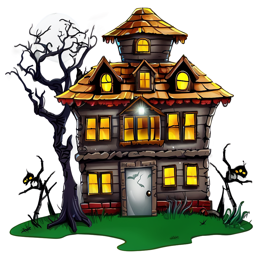 Haunted House With Zombies Png Rkk38 PNG image