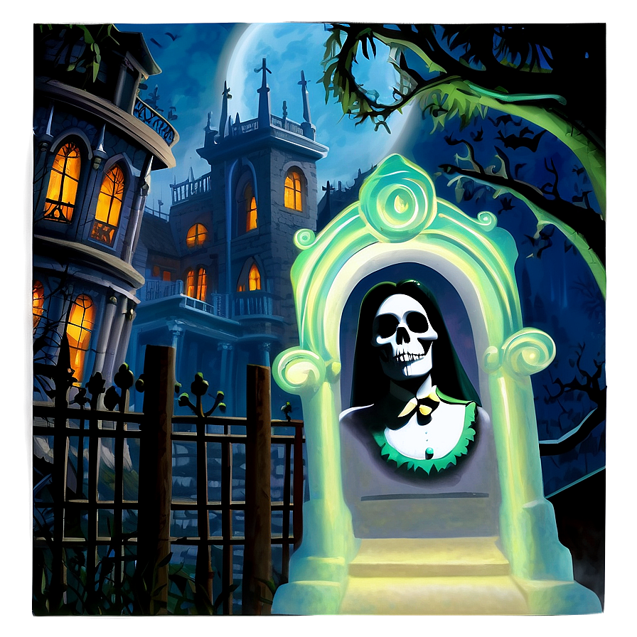 Haunted Mansion Scene Png 05242024 PNG image