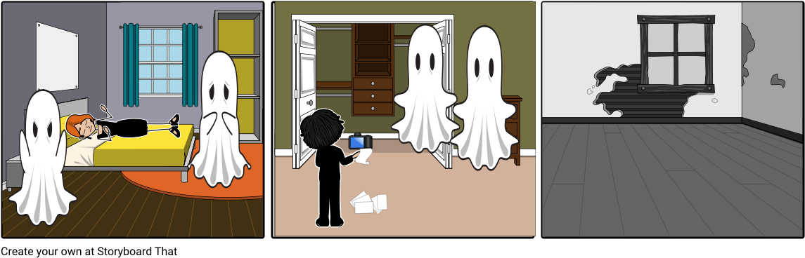 Haunted Trio Comic Strip PNG image