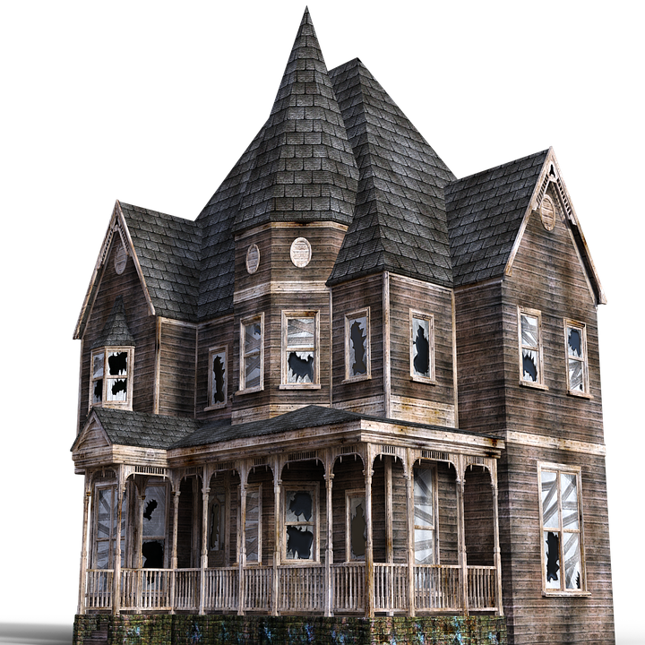 Haunted Victorian Mansion PNG image