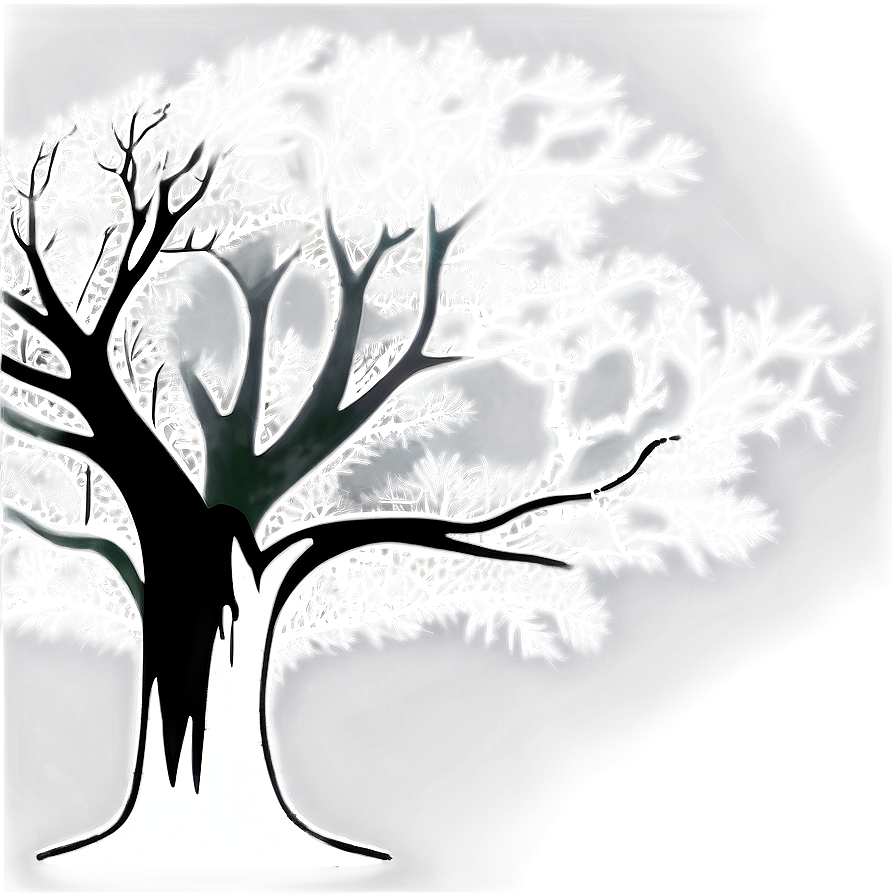 Haunting Black And White Tree Silhouette Png Nxt99 PNG image