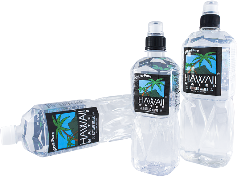 Hawaii Bottled Water Product Display PNG image