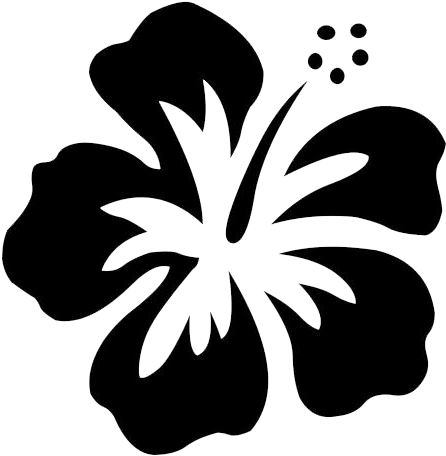 Hawaiian_ Hibiscus_ Silhouette PNG image