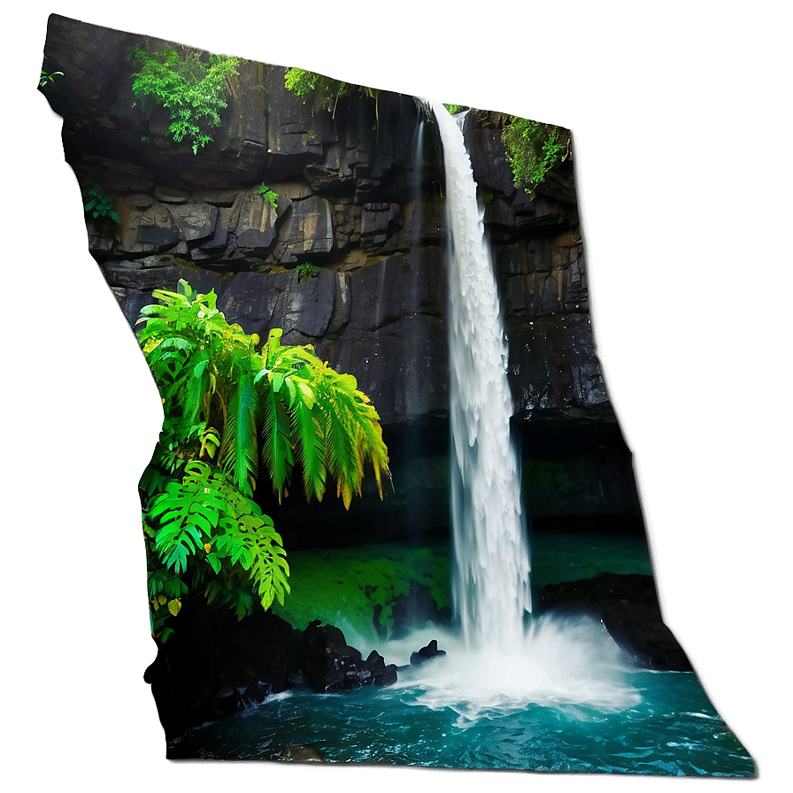 Hawaiian Islands Majestic Waterfalls Png Omf PNG image