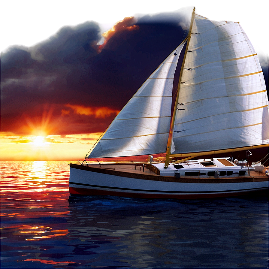 Hawaiian Islands Sunset Sail Png 06212024 PNG image