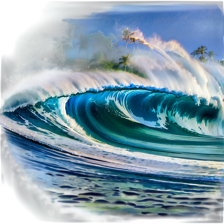 Hawaiian Islands Surfing Waves Png 94 PNG image