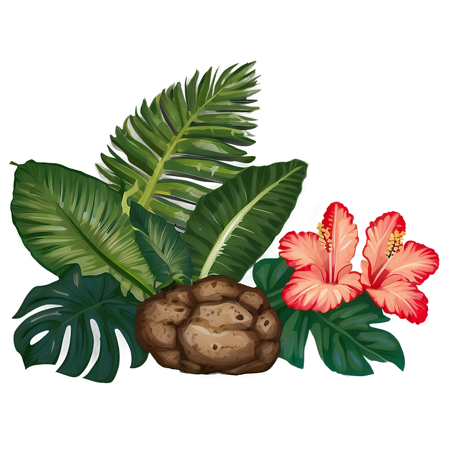 Hawaiian Islands Tropical Flora Png Hqm18 PNG image