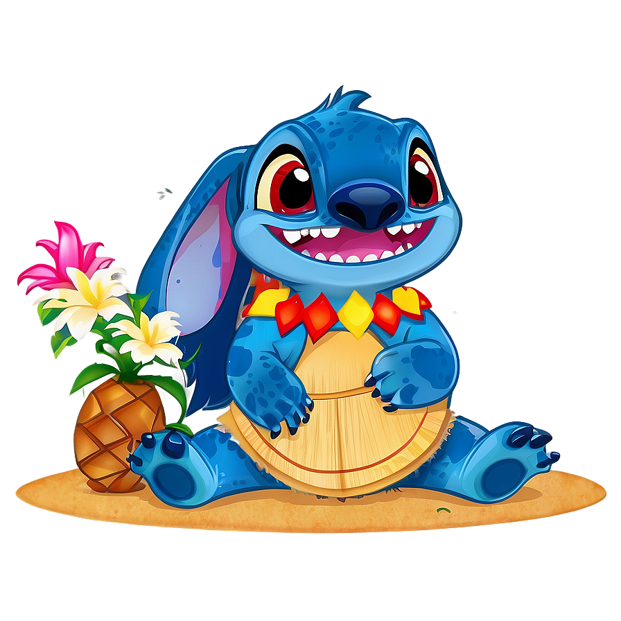 Hawaiian Luau Lilo And Stitch Png 7 PNG image