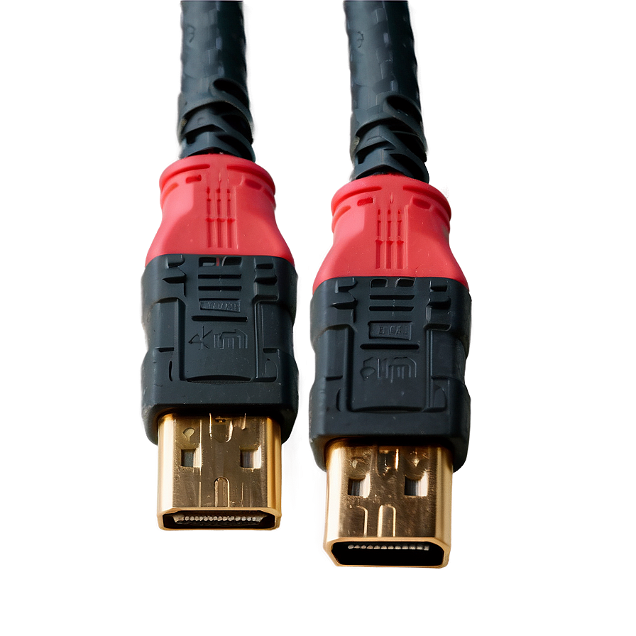 Hdmi Cable With Ferrite Cores Png 06292024 PNG image