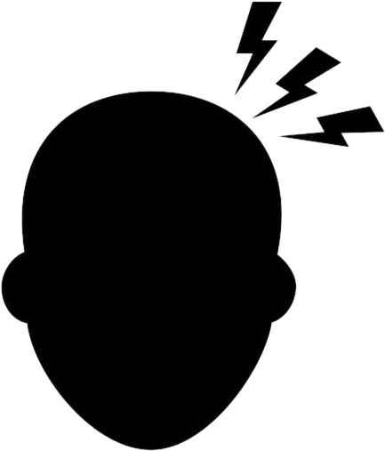 Headache Silhouette Graphic PNG image
