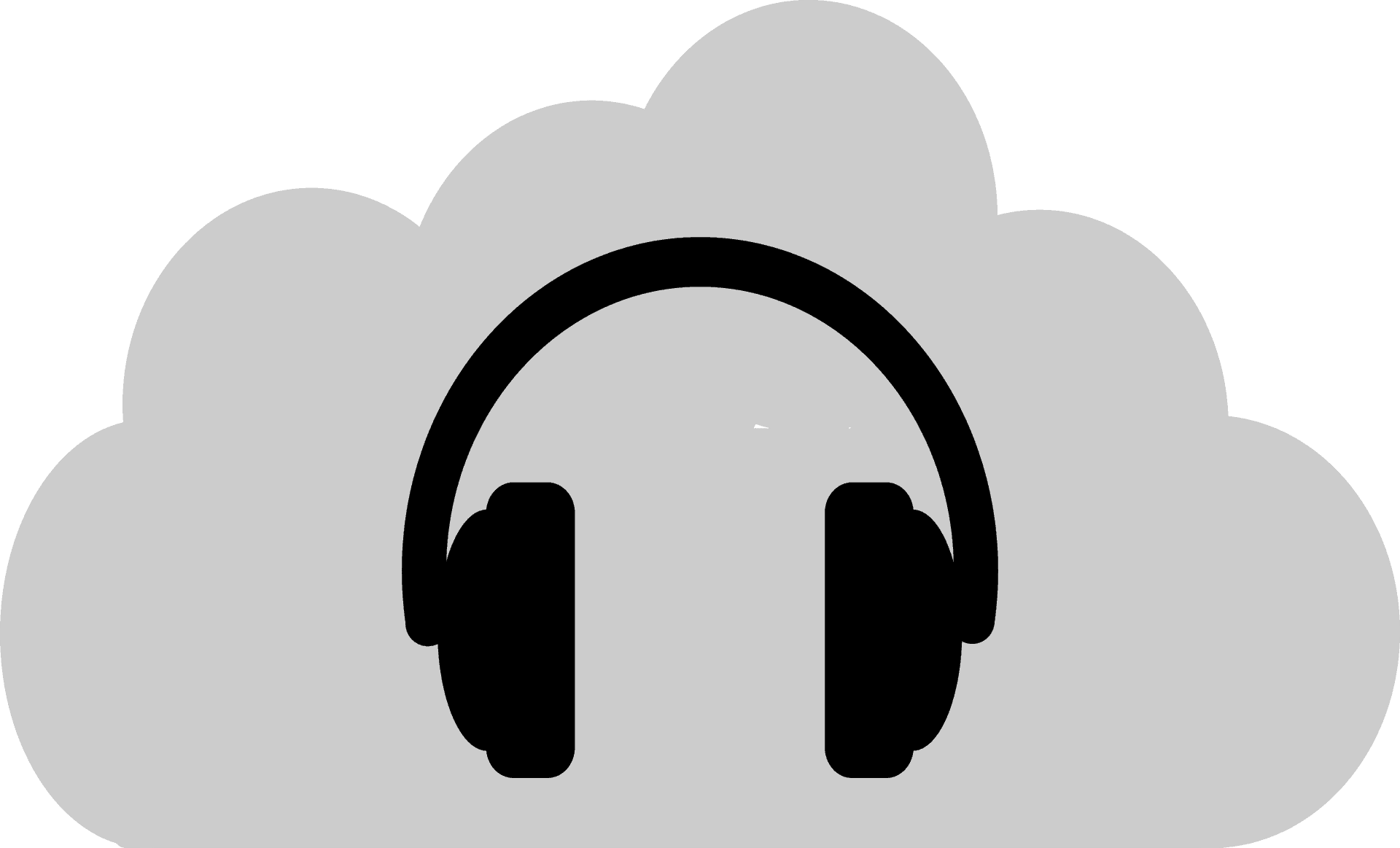 Headphones Icon Silhouette PNG image