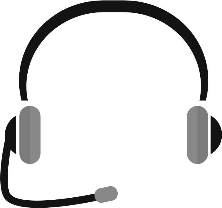 Headset Icon Silhouette PNG image