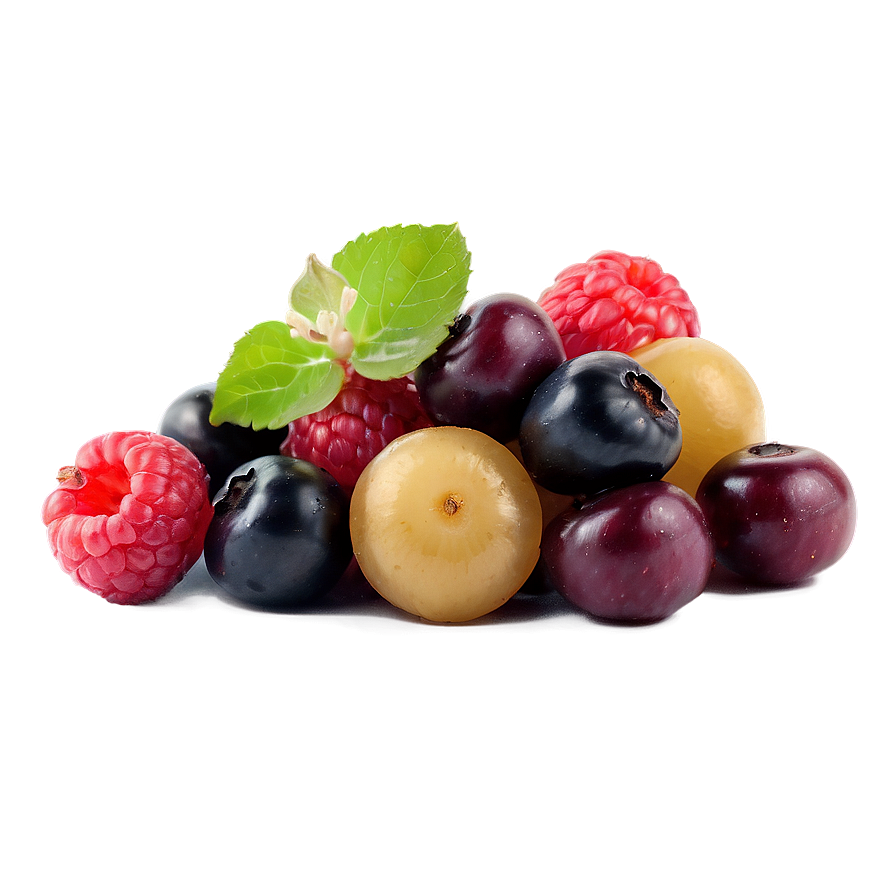 Healthy Organic Berry Mix Png Yam PNG image