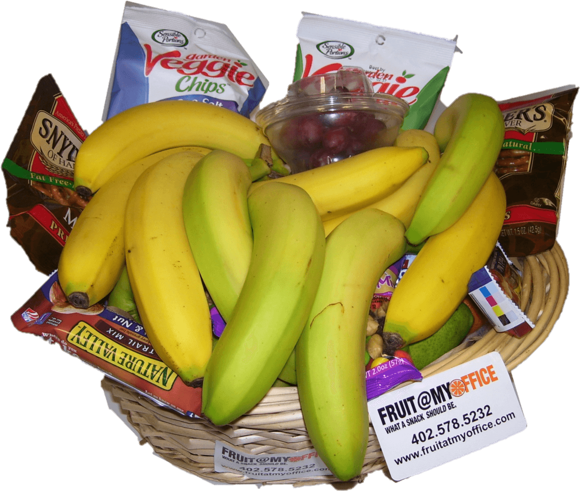 Healthy Snack Basket Assortment PNG image