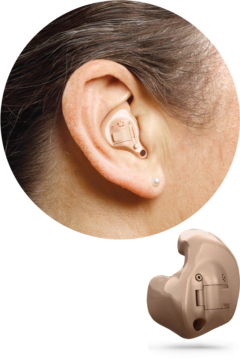 Hearing Aid In Ear Close Up PNG image