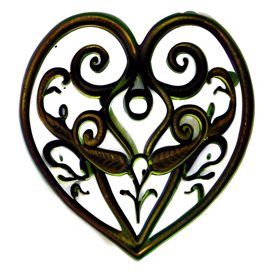 Heart And Scrollwork Png A PNG image